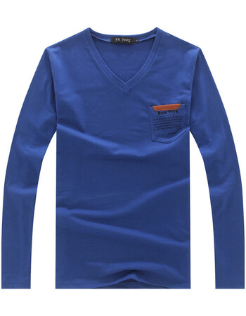 rain2015新款男装长袖t恤男韩版时尚男士长袖针织t恤v领 秋款打底衫