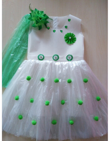 元旦儿童环保服装塑料袋时装秀幼儿园走秀手工制作演出服新品衣服