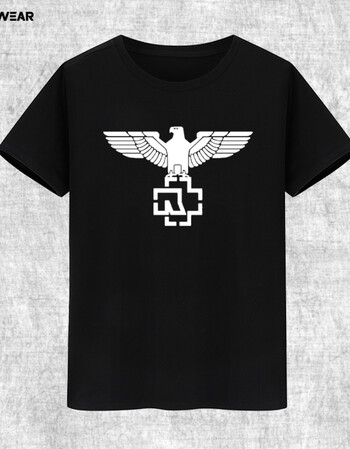 rammstein 德国战车t恤 战车乐队 金属摇滚短袖t恤 男女款情侣装 黑色