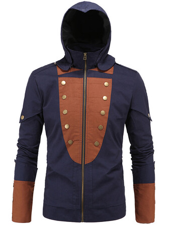 aowofs新款刺客信条亚诺兜帽夹克外套游戏衣服大码上衣潮 xl