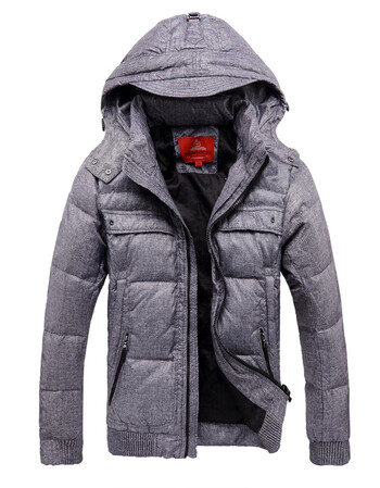 big rooster大公鸡2014冬新款男士羽绒服 保暖时尚修身外套 潮 灰色