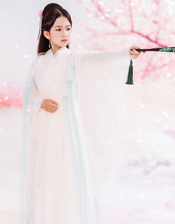 2018新款三生三世十里桃花白淺楊冪cos同款兒童古裝演出服女仙女服裝