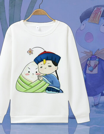 捡到一只小僵尸秋冬季僵小鱼男女情侣卡通动漫卫衣服加绒加厚 8 xxl