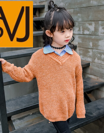msj新品女童秋装毛衣2018新款韩版童装女宝宝针织衫线衫5岁儿童春秋上