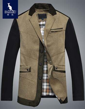 男装 夹克 袋鼠2017休闲男士外套秋季弹力休闲修身时尚男士夹克 土豪