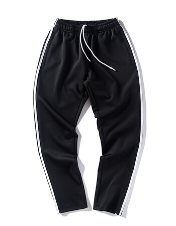 中国有嘻哈 tt同款裤子你的男孩tizzyt运动裤男弹力 黑色 平脚 xl