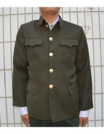 老式中山装上装军便装中老年中山装男外套老人中山服内口袋人民服sn