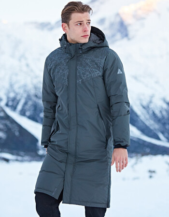 七匹狼户外运动羽绒服2017冬季男装加长款白鸭绒青年男士外套 203军