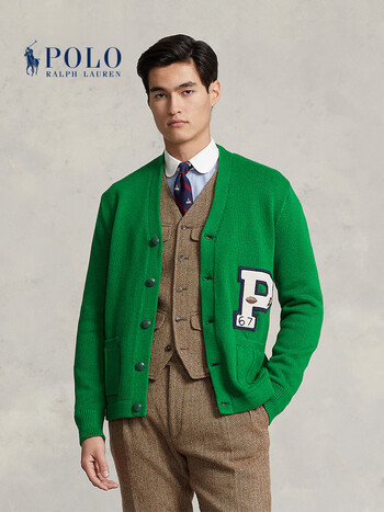 polo ralph lauren 拉夫劳伦男装 23年早春标准版运动员针织开襟衫rl1