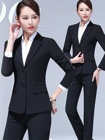 西服女外套装女士职业装女装套装春秋装韩版修身西正装商务ol女式前台