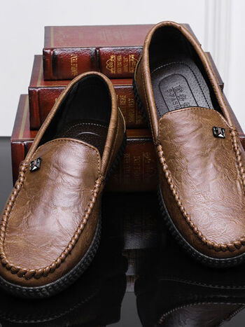 六十岁老人的男老北京布鞋40岁50岁中年男人穿男士休闲皮鞋中老年防滑