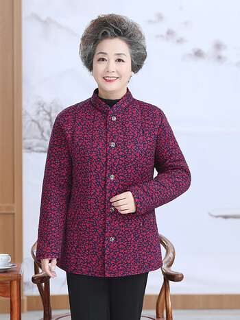亦见女装奶奶装棉衣加绒加厚中老年人冬装驼绒棉袄女老人衣服妈妈秋冬