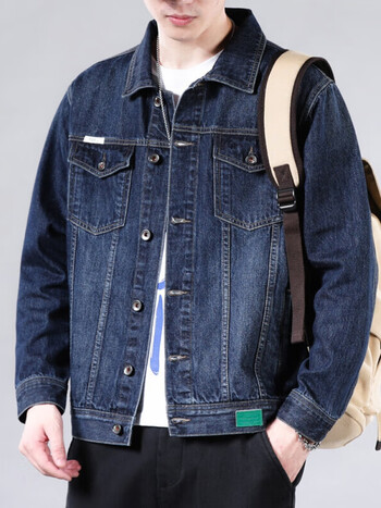 优衣裤官方旗舰店秋季仿呢料外套男春秋新款韩版宽松工装夹克男士深