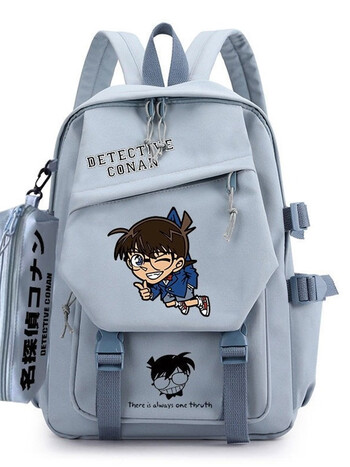 2022新款名侦探柯南周边双肩背包初高中大容量男女书包怪盗基德包包加