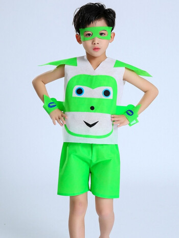 儿童环保时装秀衣服男童表演服走秀潮服幼儿园手工diy自制女童超级