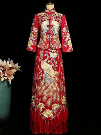 秀禾服新娘2022新款中式婚纱礼服结婚古代绣禾和服敬酒大码出阁裙