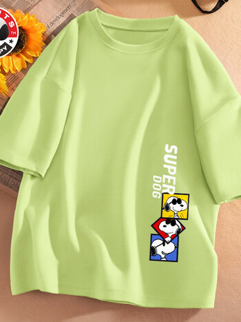 童帅气休闲半袖上衣儿童夏装衣服潮自营仓发货努比k右下青木绿140cm