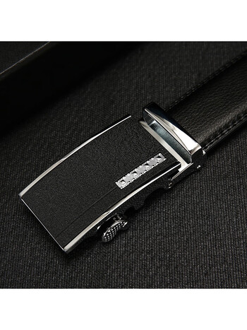 袋鼠kangaroo男士真皮自动扣皮带商务男式自动扣腰带古银色扣105cm