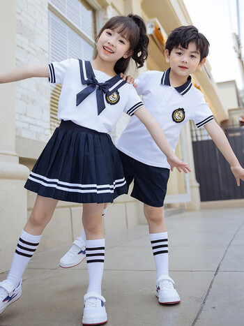 幼儿园园服夏装英伦学院风儿童校服套装小学生班服夏季毕业照服装 218