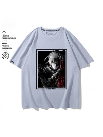 欧若梵fgo呆毛fate吾王saber动漫周边短袖t恤男女夏季二次元衣服夏