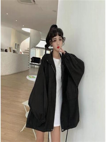 焕绅外套女秋冬小个子带帽的短款工装外套秋季新款学院风短韩版宽松显