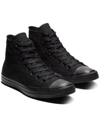 经典款全黑高帮男女鞋黑武士帆布鞋 黑色高帮 42【图片 价格 品牌