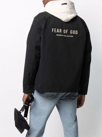 主线第七季植绒拉链外套高街宽松男士教练夹克潮 fog第七季植绒外套 s