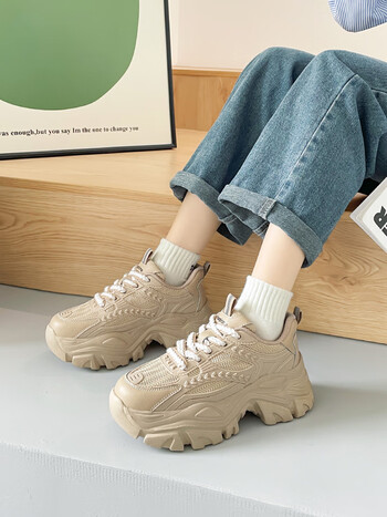 奥古狮登(agsdon)老爹鞋女春夏ins潮麦穗鞋子女厚底百搭运动鞋 231151