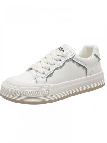 kmkq今年流行的小白鞋女春夏季新款厚底百搭板鞋港风休闲饼干鞋白色35