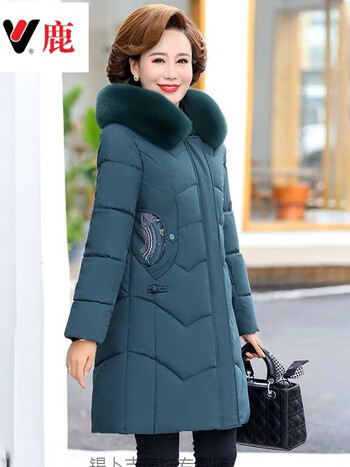 雅鹿妈妈羽绒服妈妈装羽绒棉服新款中长款冬季洋气加厚保暖女士中老年