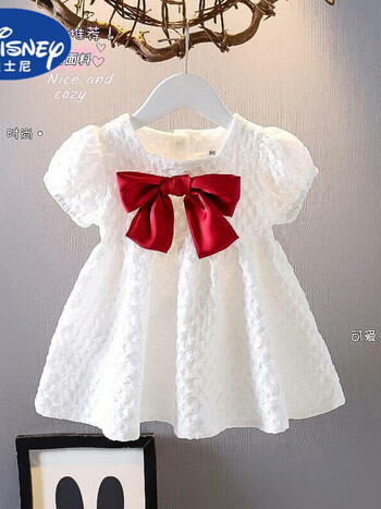 裙子网红潮艾爱莎公主裙品牌童装官方儿童旗舰蝴蝶结泡泡公主裙官方