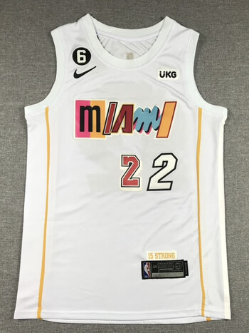 nasalike热火新赛季nba球衣巴特勒22号城市版美式球服2023赛季刺绣