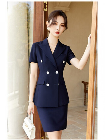 伊诺宣夏季薄款小西装女西服外套职业装女装套装气质英伦风时尚休闲