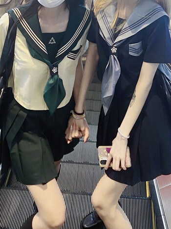 服jk制服学院风套装短袖夏季上衣基础款 【绀色款】短袖上衣  名扎 xs