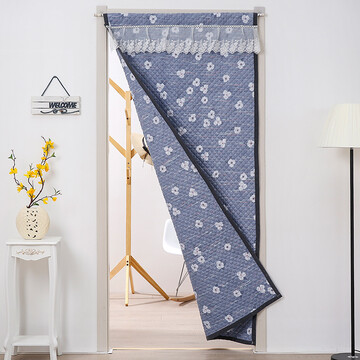 【京东商城】 双面花型布艺棉门帘加厚冬季保暖防风隔断帘卧室客厅