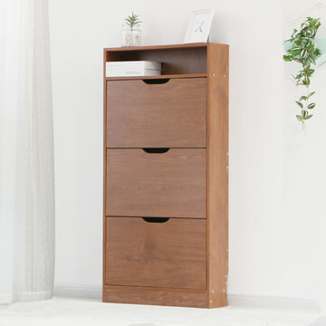 【京东商城】 家乐铭品 薄17cm大容量翻斗鞋柜省空间简易玄关门厅柜