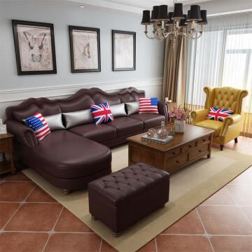 【京东商城】 栢菲莱斯 沙发美式真皮沙发组合客厅家具 颜色选择联系
