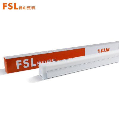 佛山照明（FSL）LED灯管T5一体化支架灯管套装1.2米16W黄光3000K 两插口
