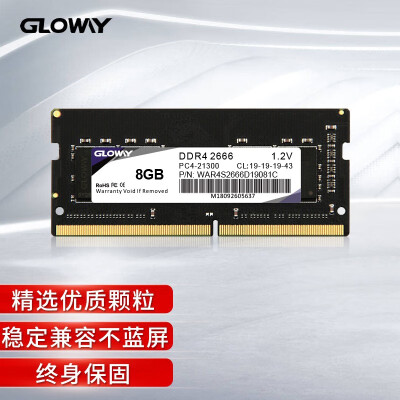 光威（Gloway）8GB DDR4 2666 笔记本内存条 战将系列-精选颗粒/稳定兼容