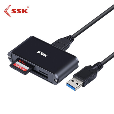 飚王（SSK） SCRM330多功能合一读卡器 USB3.0高速读写 支持TF/SD/CF USB3.0 多功能合一(金属材质)