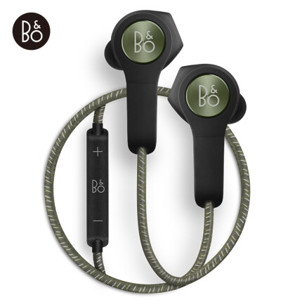 B&O PLAY beoplay H5 入耳式蓝牙无线耳机 磁吸运动耳机 手机游戏耳机 跑步带麦可通话 橄榄绿色