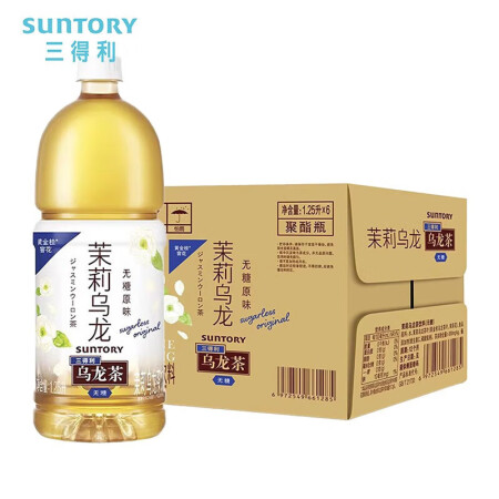三得利（Suntory）无糖0脂 茉莉乌龙茶饮料 大容量1....