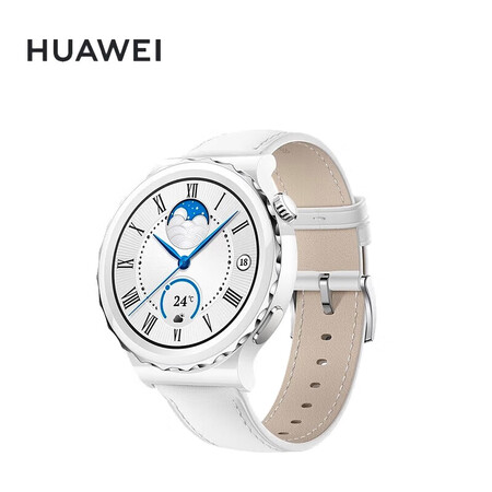 【华为ODN-B19】HUAWEI WATCH GT3 Pro 华为手表 运动智能手表 强劲续航/蓝牙通话/ECG心电分析 43mm (白色 ...