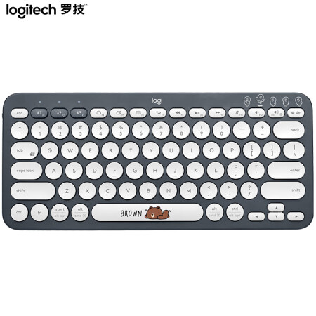 罗技k380多设备蓝牙键盘 罗技 Logitech K380多设备蓝牙键盘line Friends系列 布朗熊 行情报价价格评测 京东