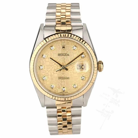 【二手95新】劳力士日志型系列16233腕表自动机械男士手表36mm金色