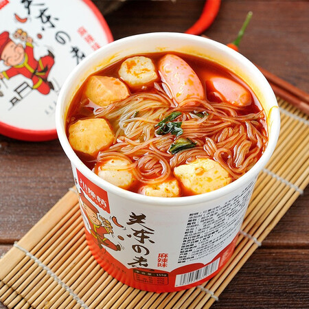 川豫情 关东煮懒人速食火锅桶装即食丸子方便粉丝麻辣烫138g...