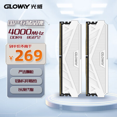 光威（Gloway）16GB(8GBx2)套装 DDR4 4...