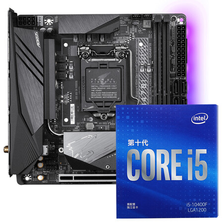 技嘉(gigabyte)h470i aorus pro ax 主板 英特尔(intel)i5-10400f