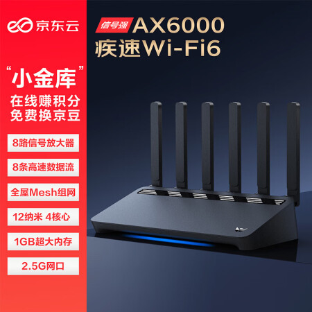 京东云无线宝 AX6000百里128G 2.0GHz四核高性...