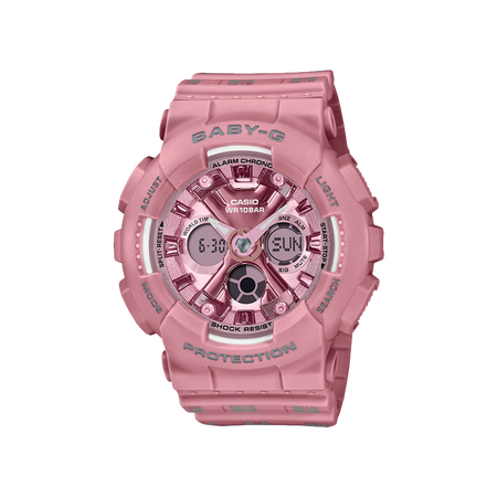 卡西欧/casio女表baby-g系列运动款多功能双显防水炫彩时尚手表趴士